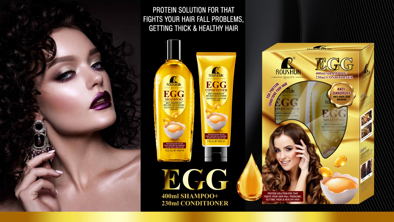 Egg Shampoo and Hair conditioner