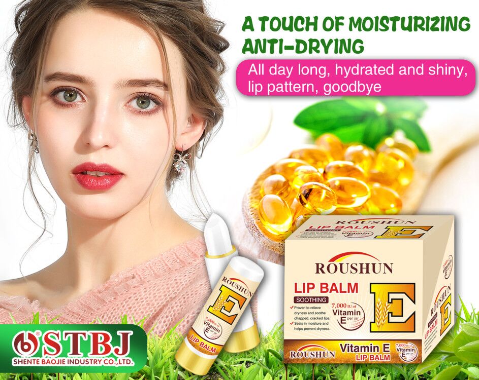 Roushun vitamine long-lasting moisturizing lady lip balm