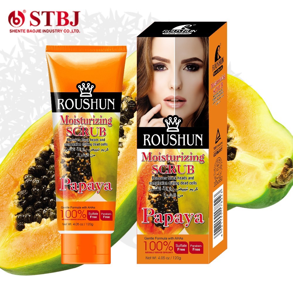 Roushun smooth elastic moisturizing papaya scrub