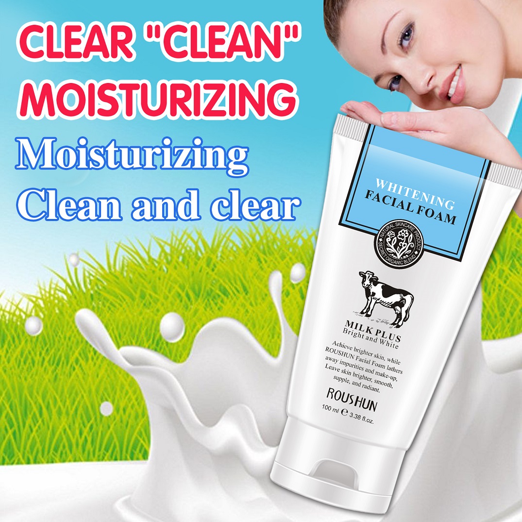 Milk Whitening Facial Foam Wash Cleanser