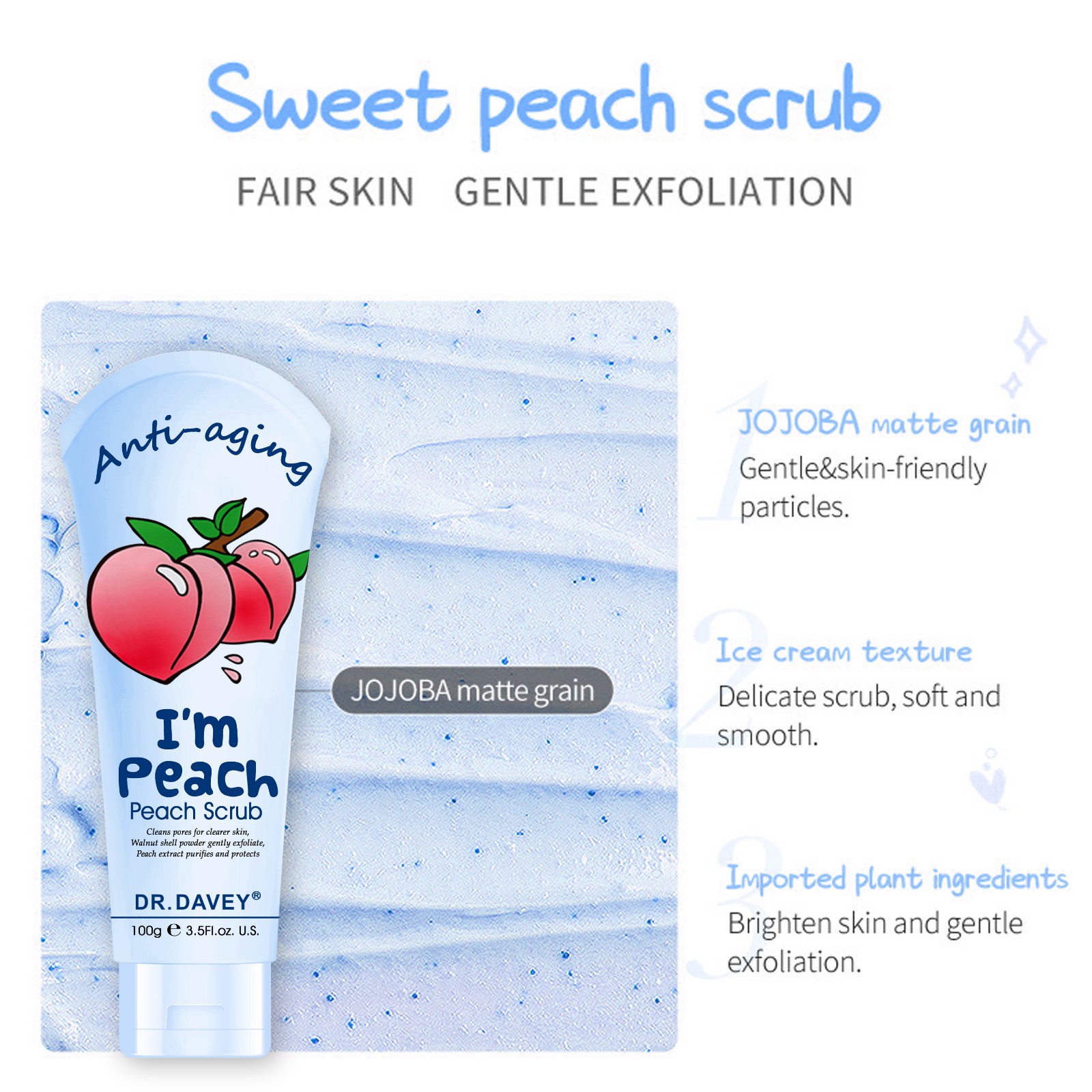 Peach scrub