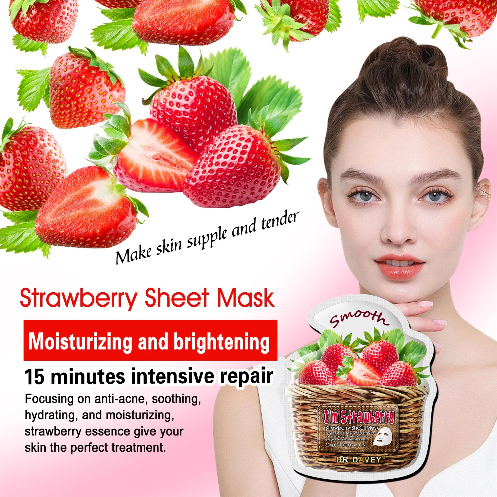 Strawberry mask sheet