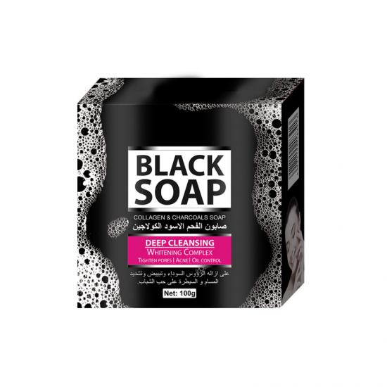 black charcoal soap deeply cleaning whitening soap