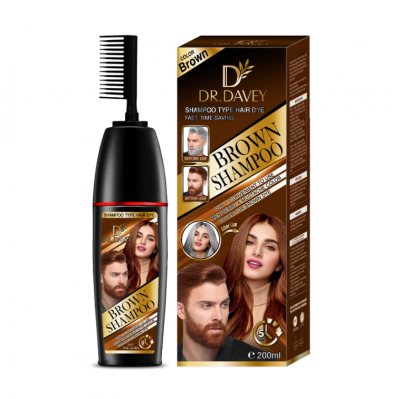 DR. DAVEY OEM ODM Fast Anti Grey Color Brown Hair Shampoo
