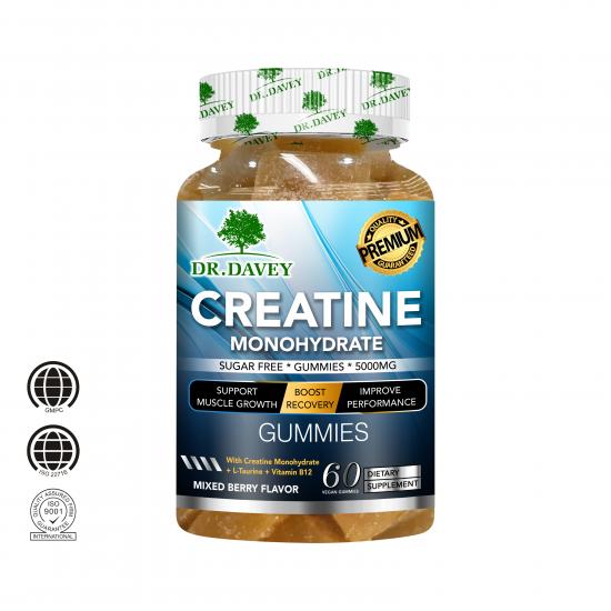 DR.DAVEY Creatine Monohydrate Gummies (5000mg, Sugar-Free)